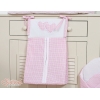 Pochette de Rangement pour Couche Rose à Carreaux Cœurs