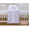 Pochette de Rangement pour Couche Rose Fleurs Cœurs