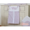 Pochette de Rangement pour Couche Rose Fleurs Cœurs