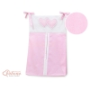 Pochette de Rangement pour Couche Rose Rayures Cœurs