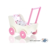Poussette de Poupée en Bois  Blanc