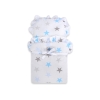Poussette de Poupée en Bois  Blanc Bleu
