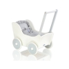 Poussette de Poupée en Bois  Blanc Gris