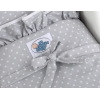 Poussette de Poupée en Bois  Blanc Gris