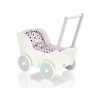 Poussette de Poupée en Bois  Blanc Gris