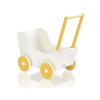 Poussette de Poupée en Bois  Blanc Jaune