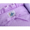 Poussette de Poupée en Bois  Blanc Lila
