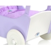 Poussette de Poupée en Bois  Blanc Lila