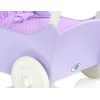 Poussette de Poupée en Bois  Blanc Lila