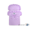 Poussette de Poupée en Bois  Blanc Lila