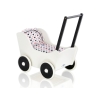 Poussette de Poupée en Bois  Blanc Noir