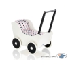 Poussette de Poupée en Bois  Blanc Noir