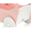 Poussette de Poupée en Bois  Blanc Rose Poudré
