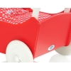 Poussette de Poupée en Bois  Blanc Rouge