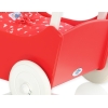 Poussette de Poupée en Bois  Blanc Rouge