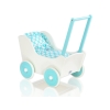 Poussette de Poupée en Bois  Blanc Turquoise