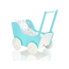 Poussette de Poupée en Bois  Blanc Turquoise