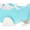 Poussette de Poupée en Bois  Blanc Turquoise