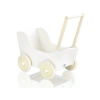 Poussette de Poupée en Bois  Crème Blanc