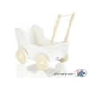 Poussette de Poupée en Bois  Crème Blanc