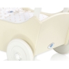 Poussette de Poupée en Bois  Crème Blanc