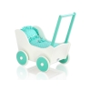 Poussette de Poupée en Bois  Menthe Blanc