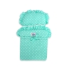 Poussette de Poupée en Bois  Menthe Blanc