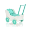 Poussette de Poupée en Bois  Menthe Blanc