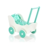 Poussette de Poupée en Bois  Menthe Blanc