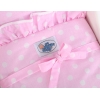 Poussette de Poupée en Bois  Rose Blanc