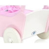 Poussette de Poupée en Bois  Rose Blanc