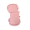 Poussette de Poupée en Osier avec Ensemble de Linge de Lit Gris Rose Poussiéreux