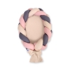 Réducteur de Lit Bébé tressé + Tour de Lit 2 en 1 Beige Anthracite Rose Poussiéreux