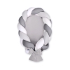 Réducteur de Lit Bébé Tressé Blanc Gris Anthracite