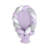 Réducteur de Lit Bébé Transformable en Tour de Lit Blanc Gris Lila