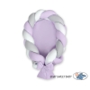 Réducteur de Lit Bébé Transformable en Tour de Lit Blanc Gris Lila