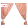Rideaux pour Chambre de Bébé Orange Rayures Cœurs