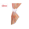 Rideaux pour Chambre de Bébé Orange Rayures Cœurs