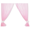 Rideaux pour Chambre de Bébé Rose Rayures Cœurs