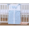 Sac à Couches Bébé Bleu Fleurs Cœurs
