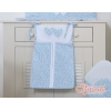 Sac à Couches Bébé Bleu Fleurs Cœurs