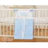 Sac à Couches Bébé Bleu Rayures Cœurs