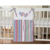 Sac à Couches Bébé Lila Rayures Cœurs