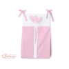Sac à Couches Bébé Rose à Pois Cœurs
