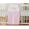 Sac à Couches Bébé Rose à Pois Cœurs