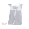 Sac à Couches Gris à Pois Cœurs