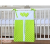 Sac à Couches Vert à Pois Cœurs
