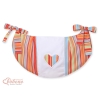 Sac à Jeux et Doudous Orange Rayures Cœurs