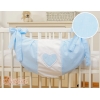 Sac à Jeux et Doudous pour Lit Bébé Bleu Rayures Cœurs