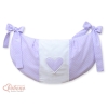 Sac à Jeux et Doudous pour Lit Bébé Lila à Pois Cœurs